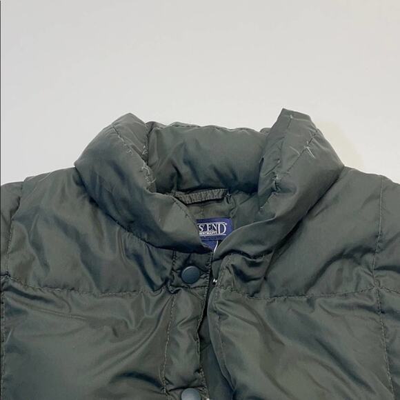 LANDS END Youth Large Green Goose Down Puffy Vest - Picture 3 of 4